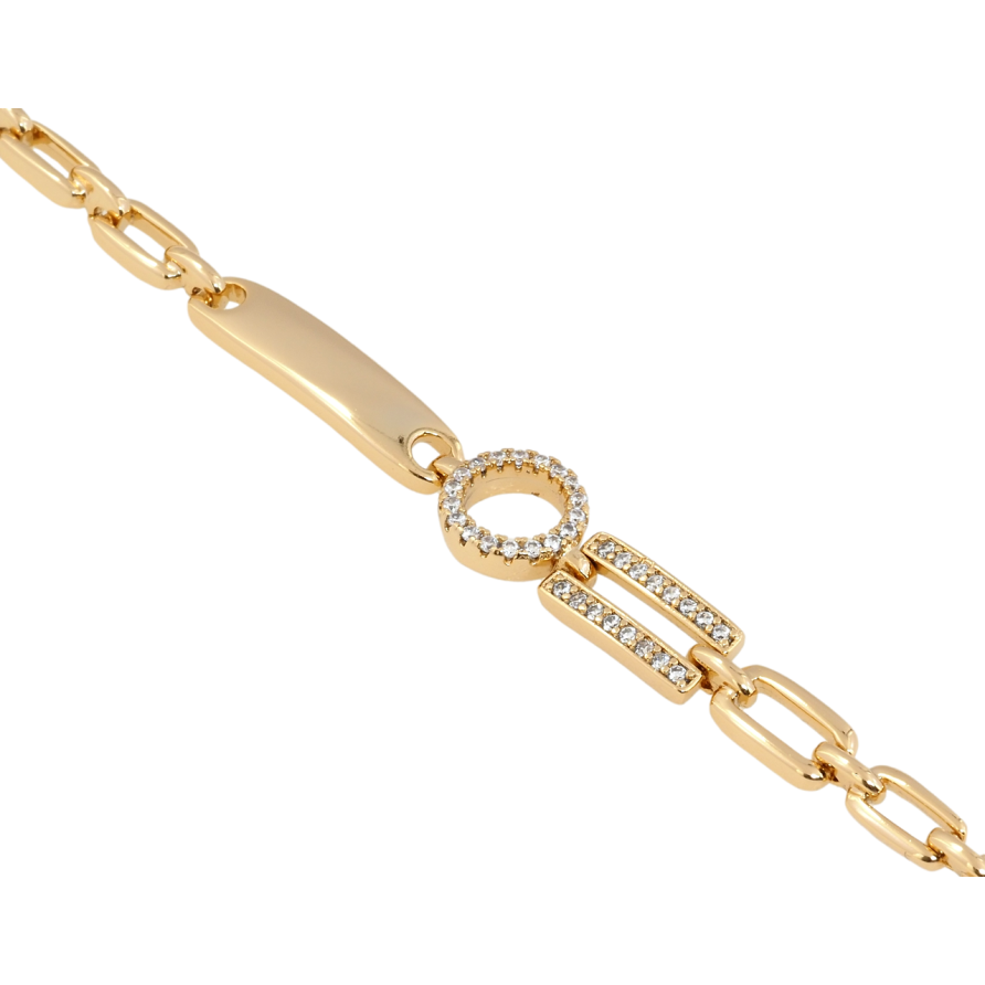 Браслет Xuping Позолота 18K Декоративний візерунок з цирконієм довжина з дод. замком 17,19см х 4мм фото №1