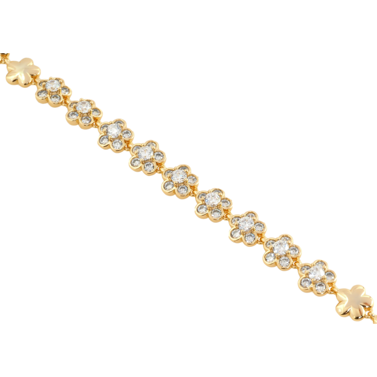 Браслет Xuping Позолота 18K Квіточки довжина з дод. замком 17,19см х 8мм фото №20 Браслет Xuping Позолота 18K Квіточки довжина з дод. замком 17,19см х 8мм фото №20