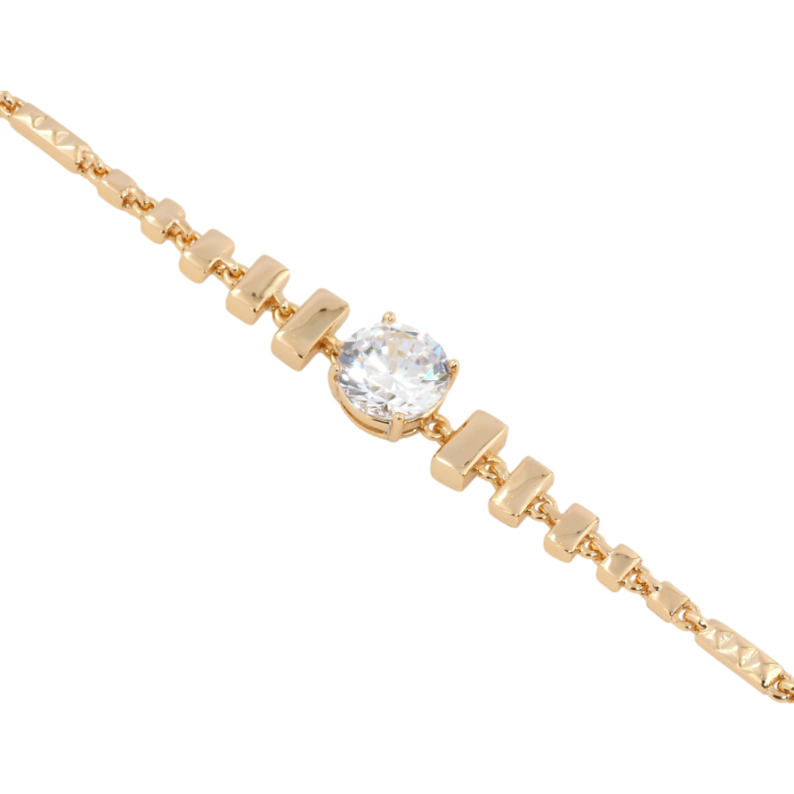 Браслет Xuping Позолота 18K Декоративний візерунок з фіанітом довжина з дод. замком 17,19см х 2мм фото №1 Браслет Xuping Позолота 18K Декоративний візерунок з фіанітом довжина з дод. замком 17,19см х 2мм фото №1