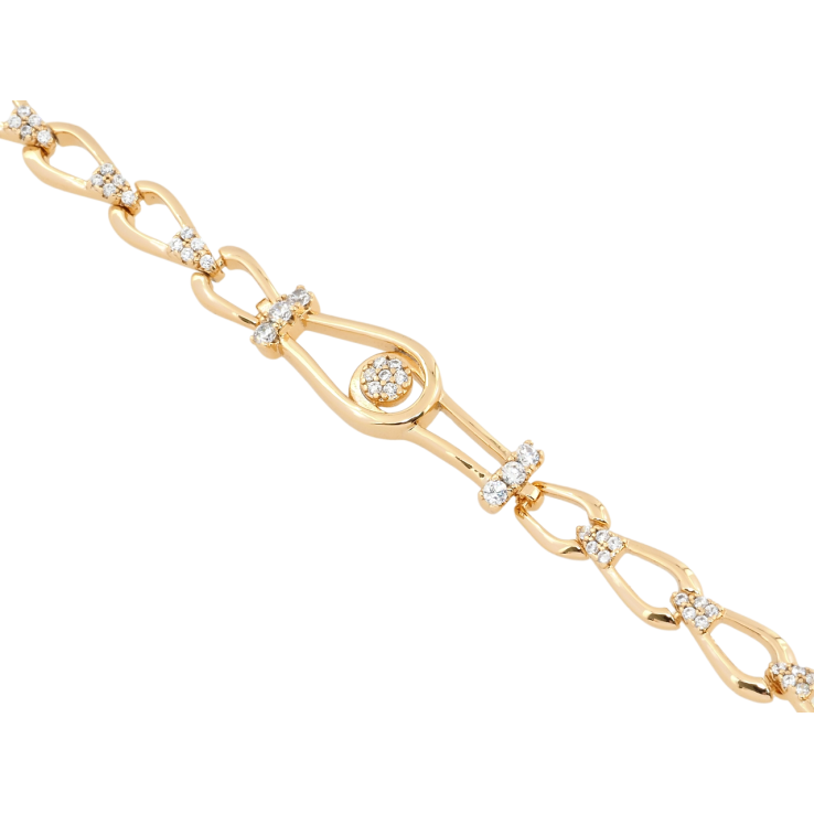 Браслет Xuping Позолота 18K Декоративний візерунок з цирконієм довжина з дод. замком 17,19см х 5мм фото №24 Браслет Xuping Позолота 18K Декоративний візерунок з цирконієм довжина з дод. замком 17,19см х 5мм фото №24