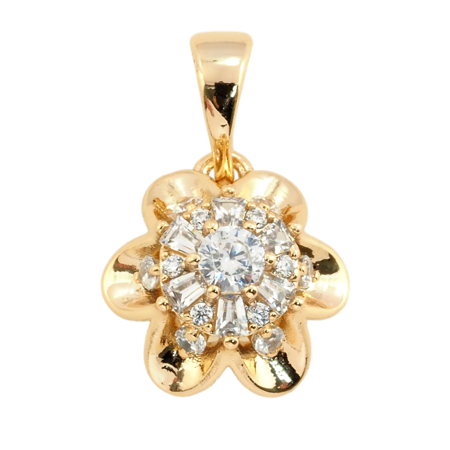 Кулон Xuping Позолота 18K Цветок с цирконием для цепочки до 5мм фото №1 Кулон Xuping Позолота 18K Цветок с цирконием для цепочки до 5мм фото №1