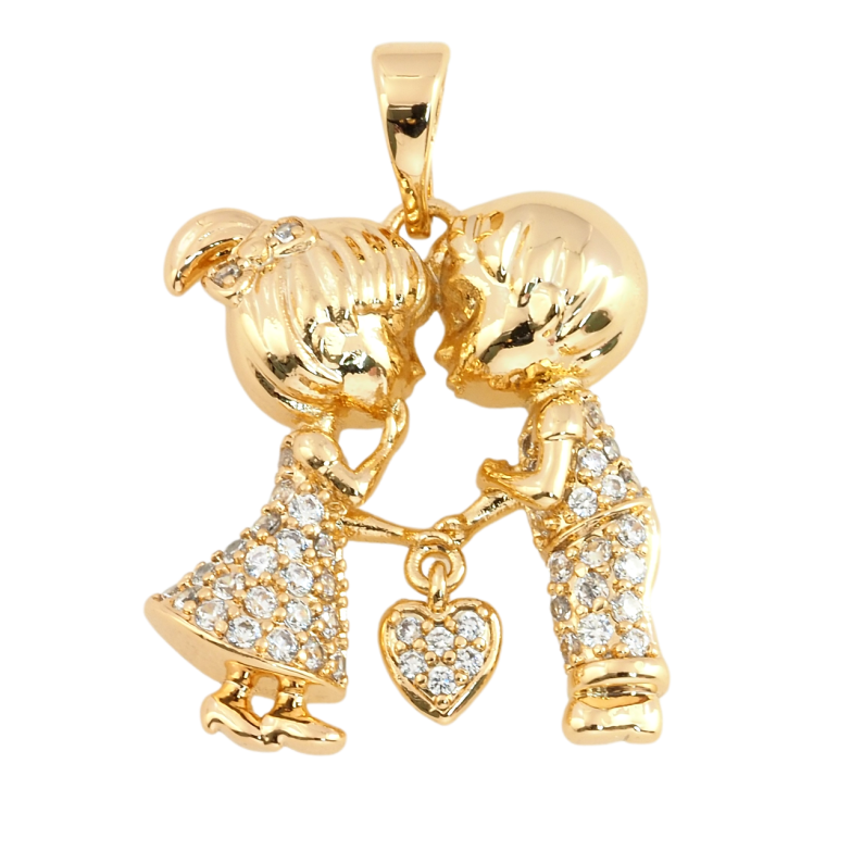 Кулон Xuping Позолота 18K Поцелуй для цепочки до 5мм фото №1