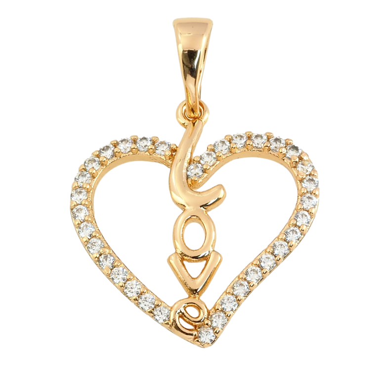 Кулон Xuping Позолота 18K Сердечко с цирконием Love для цепочки до 5мм фото №1 Кулон Xuping Позолота 18K Сердечко с цирконием Love для цепочки до 5мм фото №1