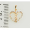 Кулон Xuping Позолота 18K Серце з цирконієм Love для ланцюжка до 5мм фото №2 Кулон Xuping Позолота 18K Серце з цирконієм Love для ланцюжка до 5мм фото №2