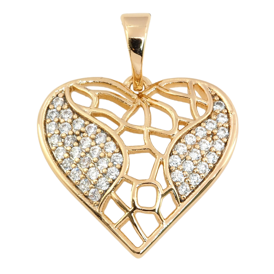 Кулон Xuping Позолота 18K Сердечко з цирконієм для ланцюжка до 5мм фото №1 Кулон Xuping Позолота 18K Сердечко з цирконієм для ланцюжка до 5мм фото №1