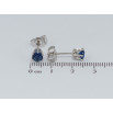 Серьги Xuping Родий пусеты Синие фианиты в 6-ти крапановой оправе ø 5мм фото №2