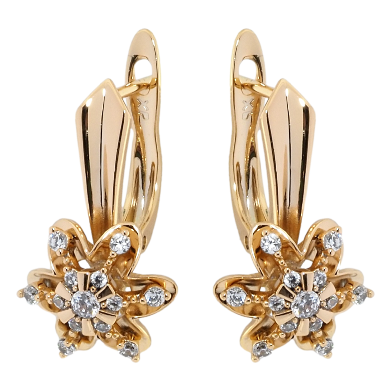 Серьги Xuping Позолота 18K английский замок Цветочки фото №1 Серьги Xuping Позолота 18K английский замок Цветочки фото №1