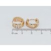 Серьги Xuping Позолота 18K колечки Инкрустация цирконием фото №2