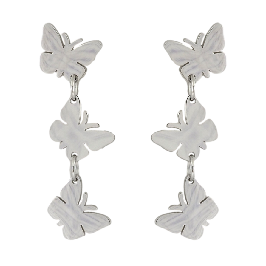 Серьги Xuping TTM Stainless Steel цвет Родий пусеты Бабочки фото №1 Серьги Xuping TTM Stainless Steel цвет Родий пусеты Бабочки фото №1