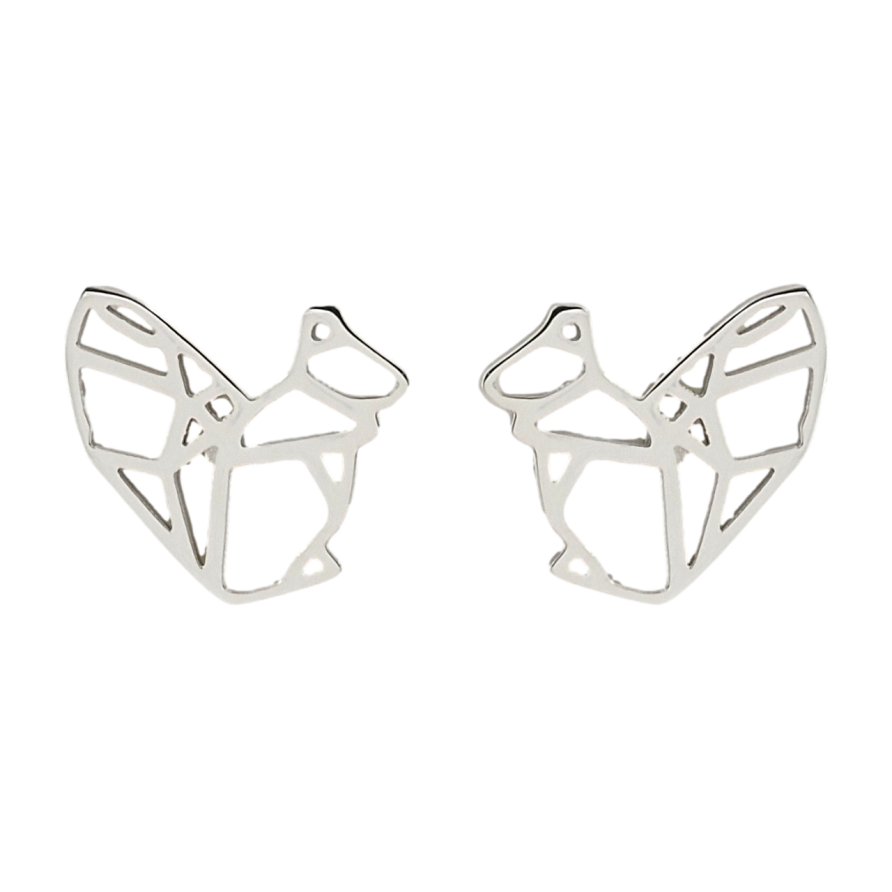 Серьги Xuping TTM Stainless Steel цвет Родий пусеты Белочки фото №1 Серьги Xuping TTM Stainless Steel цвет Родий пусеты Белочки фото №1