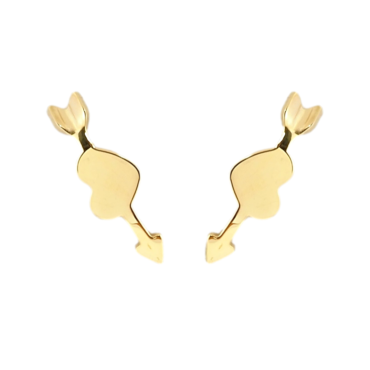 Серьги Xuping TTM Stainless Steel цвет 14K пусеты Сердце пронзенное стрелой фото №24 Серьги Xuping TTM Stainless Steel цвет 14K пусеты Сердце пронзенное стрелой фото №24