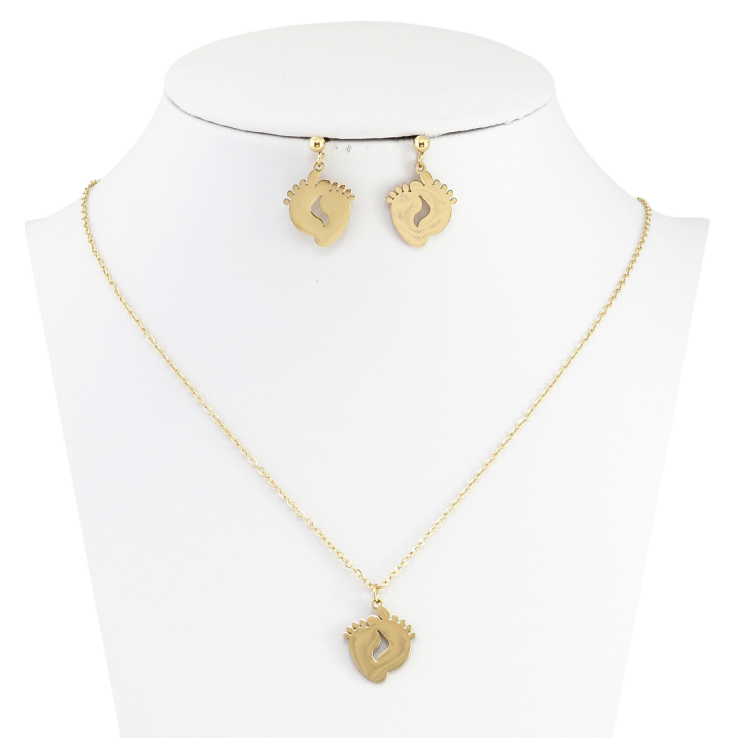 Набор Серьги Кулон на цепочке Xuping TTM Stainless Steel Цвет 14К Следы длина 44-49см х 1мм фото №19 Набор Серьги Кулон на цепочке Xuping TTM Stainless Steel Цвет 14К Следы длина 44-49см х 1мм фото №19