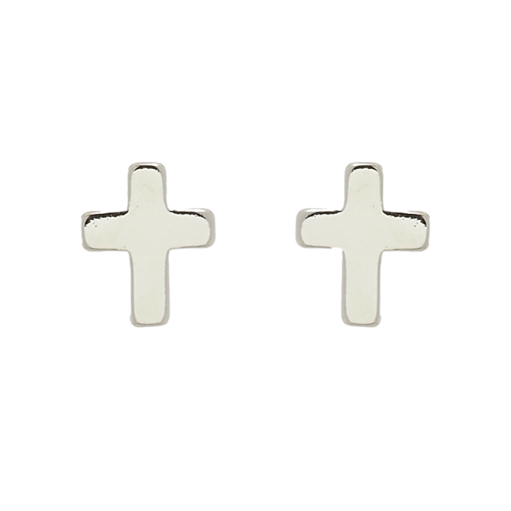 Сережки Xuping Родій пусети Хрестики фото №4