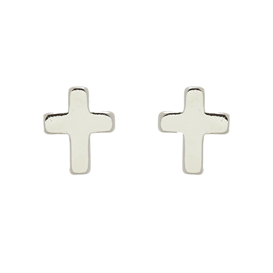 Сережки Xuping Родій пусети Хрестики фото №1