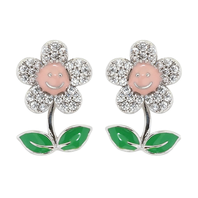 Сережки Xuping Родій пусети Квіточки фото №1 Сережки Xuping Родій пусети Квіточки фото №1