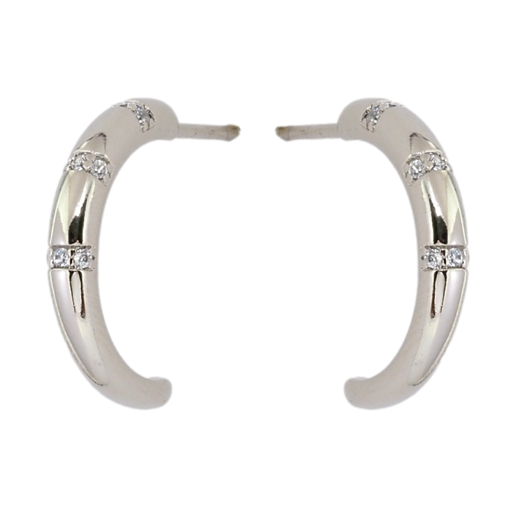 Сережки Xuping Родій пусети Дуги зі вставками цирконію фото №19 Сережки Xuping Родій пусети Дуги зі вставками цирконію фото №19