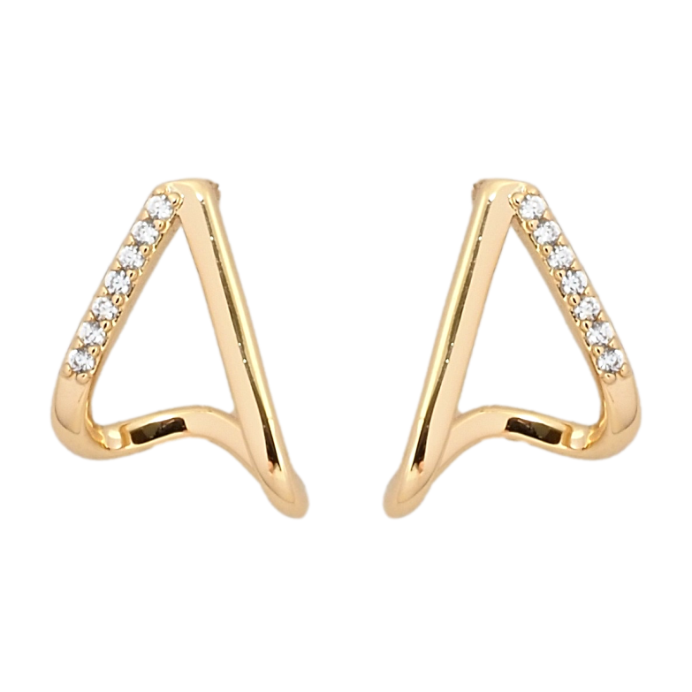 Серьги Xuping Позолота 18K пусеты Декоративные петельки фото №1