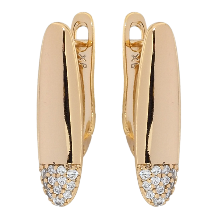 Сережки Xuping Позолота 18K англійський замок Інкрустація цирконієм фото №19