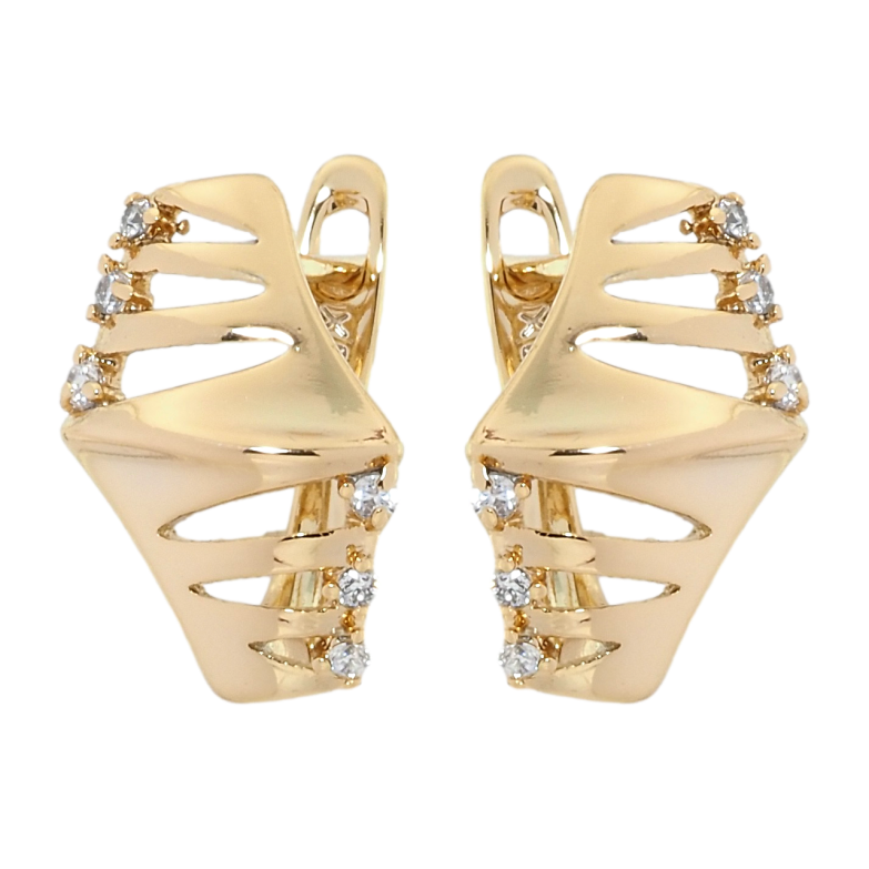 Серьги Xuping Позолота 18K английский замок Декоративные с цирконием фото №1 Серьги Xuping Позолота 18K английский замок Декоративные с цирконием фото №1