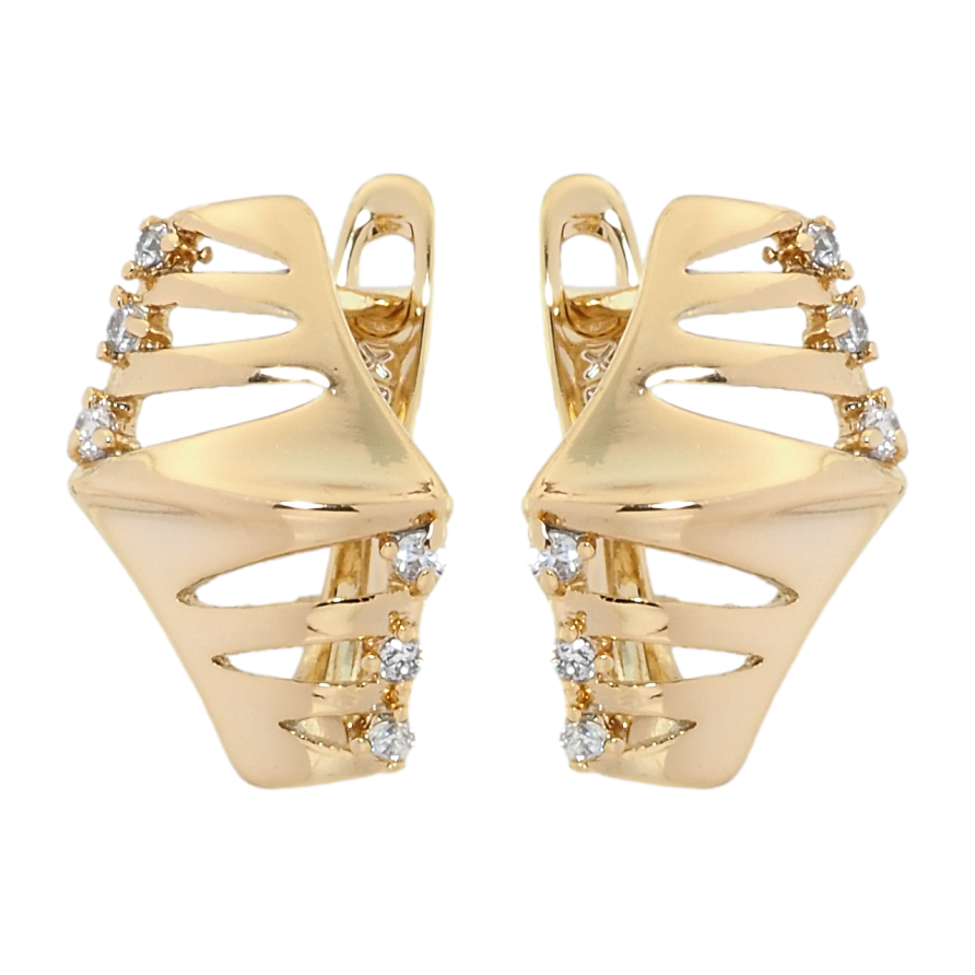 Серьги Xuping Позолота 18K английский замок Декоративные с цирконием фото №1 Серьги Xuping Позолота 18K английский замок Декоративные с цирконием фото №1