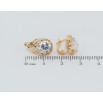 Серьги Xuping Позолота 18K английский замок Лепестки с фианитами фото №2 Серьги Xuping Позолота 18K английский замок Лепестки с фианитами фото №2