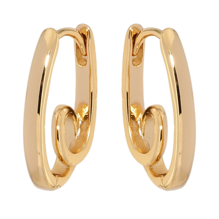 Серьги Xuping Позолота 18K колечки Завитки фото №11