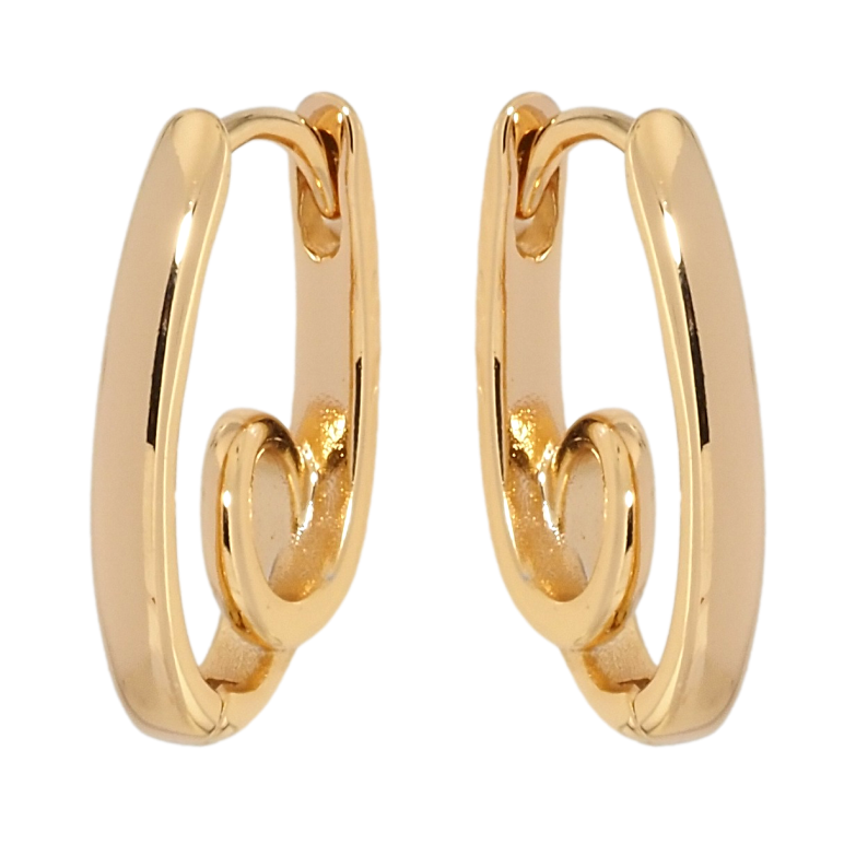 Серьги Xuping Позолота 18K колечки Завитки фото №1