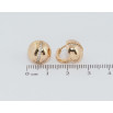 Серьги Xuping Позолота 18K колечки Полусферы с дорожками циркония фото №2