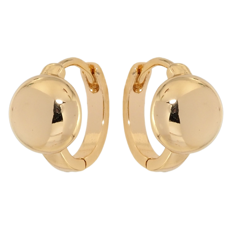 Серьги Xuping Позолота 18K колечки Полусферы фото №3