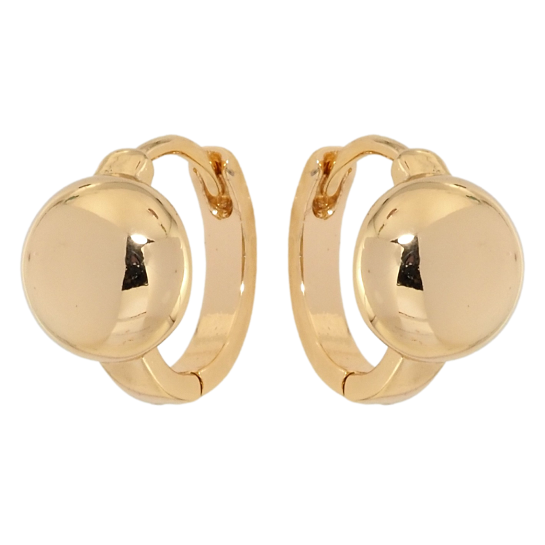 Сережки Xuping Позолота 18K колечка Напівсфери фото №1 Сережки Xuping Позолота 18K колечка Напівсфери фото №1