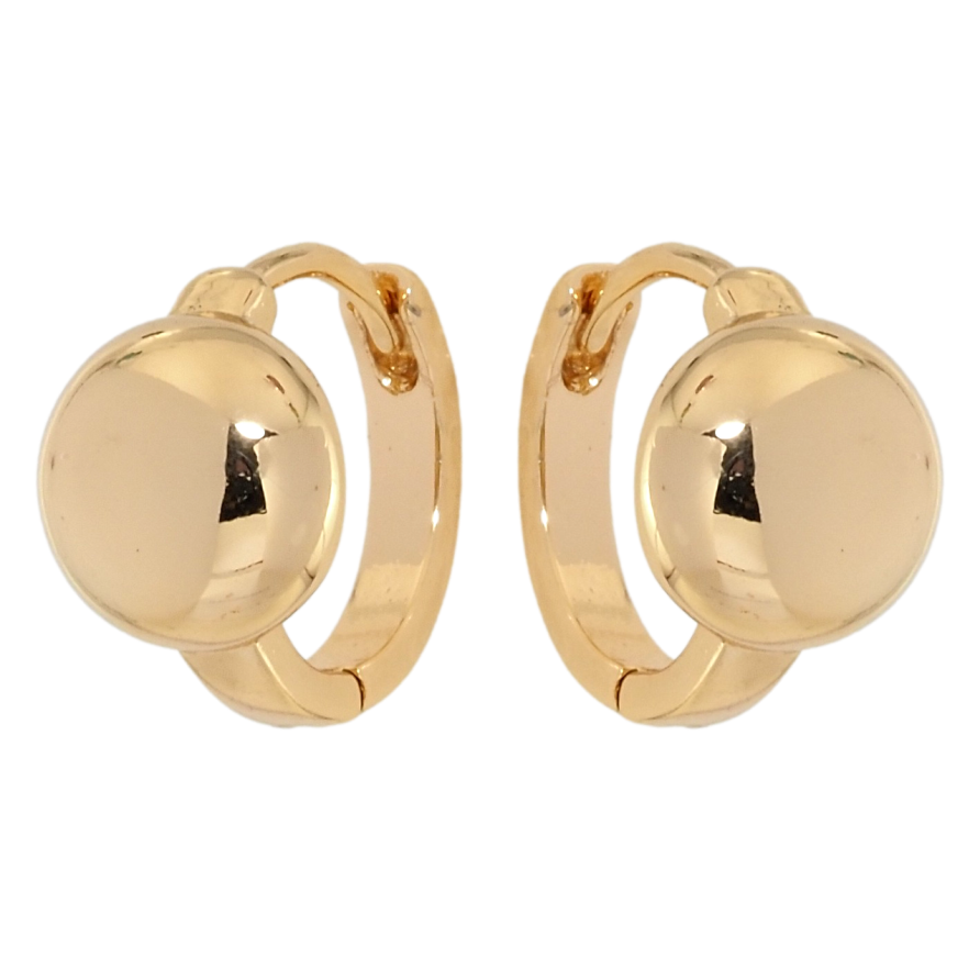 Сережки Xuping Позолота 18K колечка Напівсфери фото №1 Сережки Xuping Позолота 18K колечка Напівсфери фото №1
