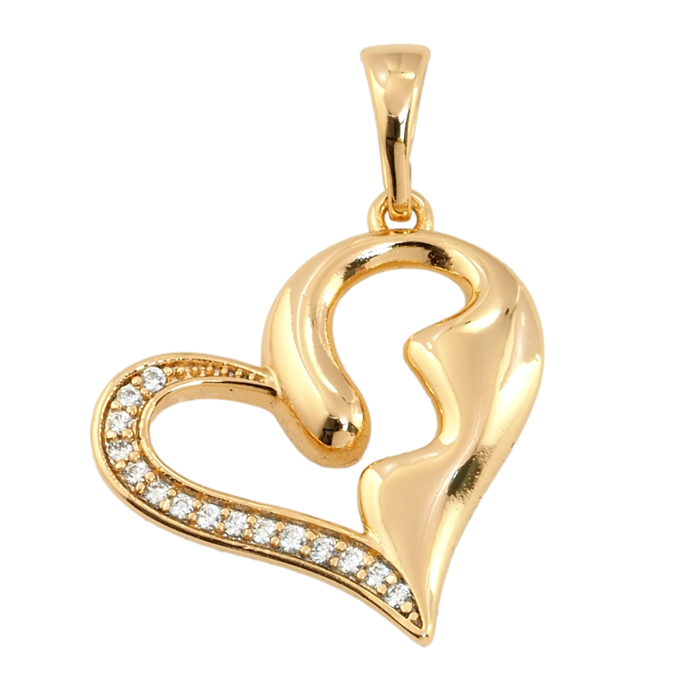 Кулон Xuping Позолота 18K Сердечко для цепочки до 5мм фото №1