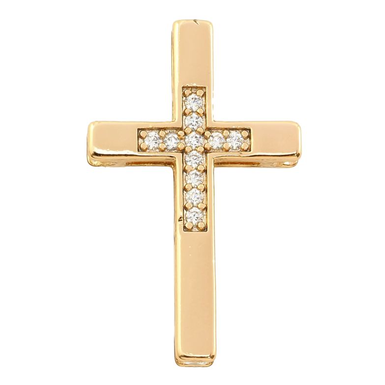 Кулон Xuping Позолота 18K Крест с цирконием для цепочки до 3мм фото №1 Кулон Xuping Позолота 18K Крест с цирконием для цепочки до 3мм фото №1