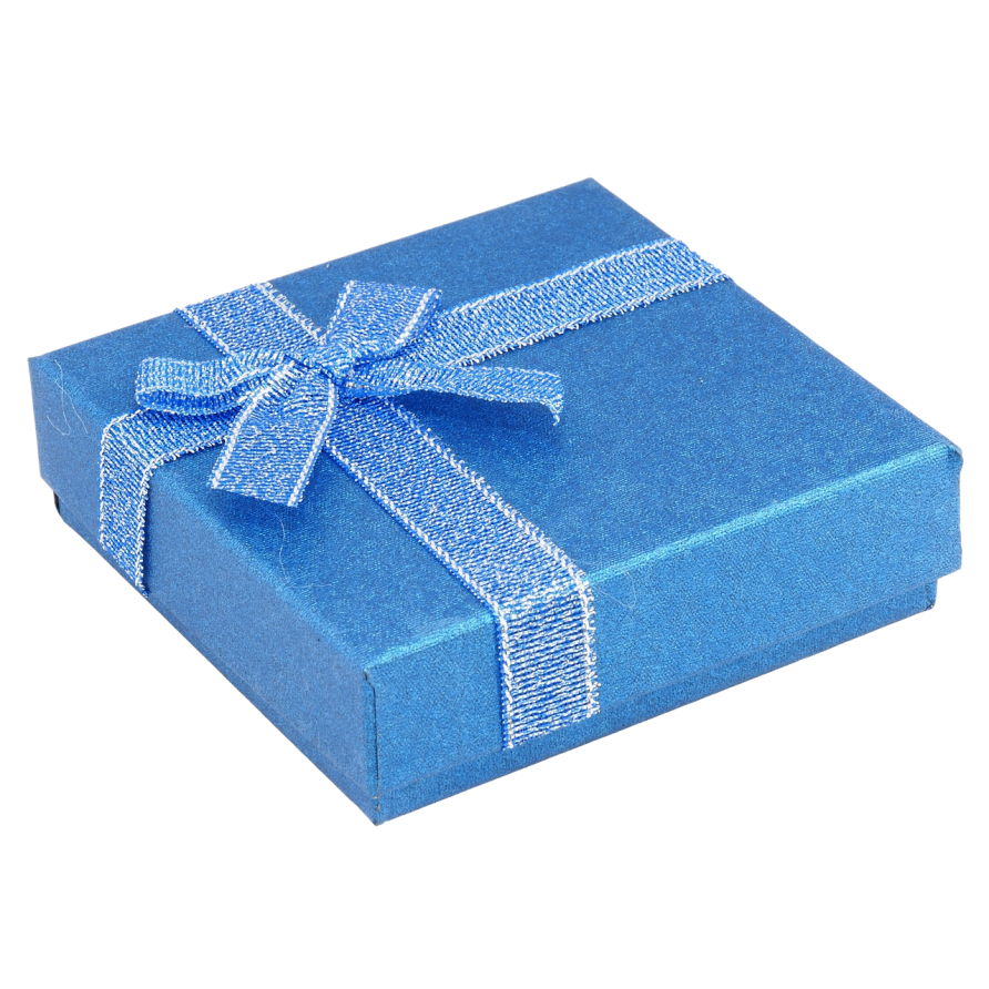 Подарункова коробка з бантом Універсальна (Каблучка, Кулон, Сережки) Розмір 9х9см, h = 2.5см ціна за 1 шт. фото №1