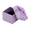 Подарочная коробка сиреневая с бантом Под кольцо Размер 5х5см, h= 3см фото №2