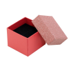 Подарункова коробка червона з шиммером Під каблучку Розмір 5х5см h= 4см фото №3