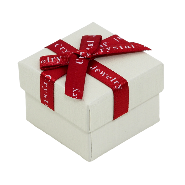 Подарункова коробка з бантом Crystal Jewelry Під каблучку Розмір 5х5см h= 3.5см фото №1