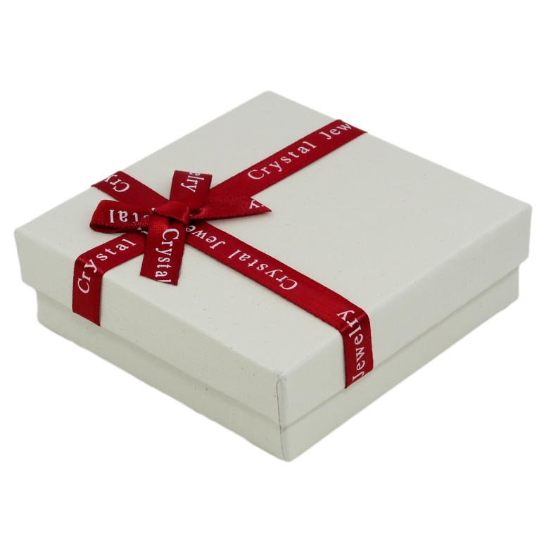 Подарункова коробка з бантом Універсальна Crystal Jewelry (Сережки, Каблучка, Кулон) Розмір 9х9см, h = 3см фото №1