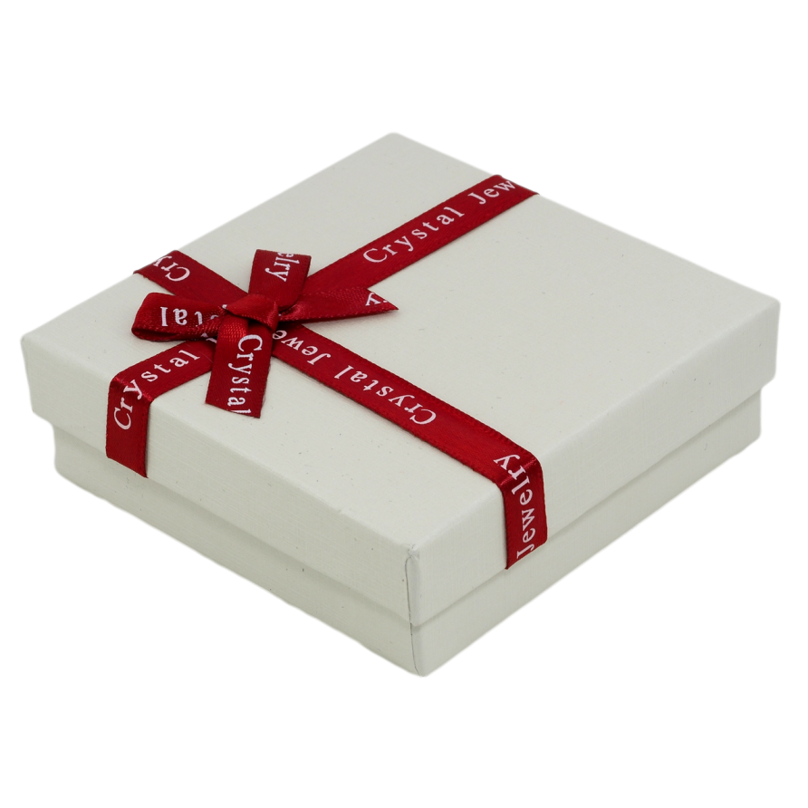 Подарункова коробка з бантом Універсальна Crystal Jewelry (Сережки, Каблучка, Кулон) Розмір 9х9см, h = 3см фото №1