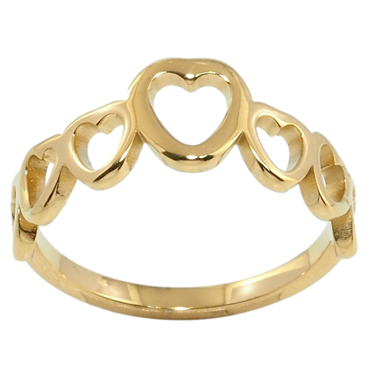 Кольцо Xuping TTM Stainless Steel Цвет 14К Сердечки фото №17 Кольцо Xuping TTM Stainless Steel Цвет 14К Сердечки фото №17