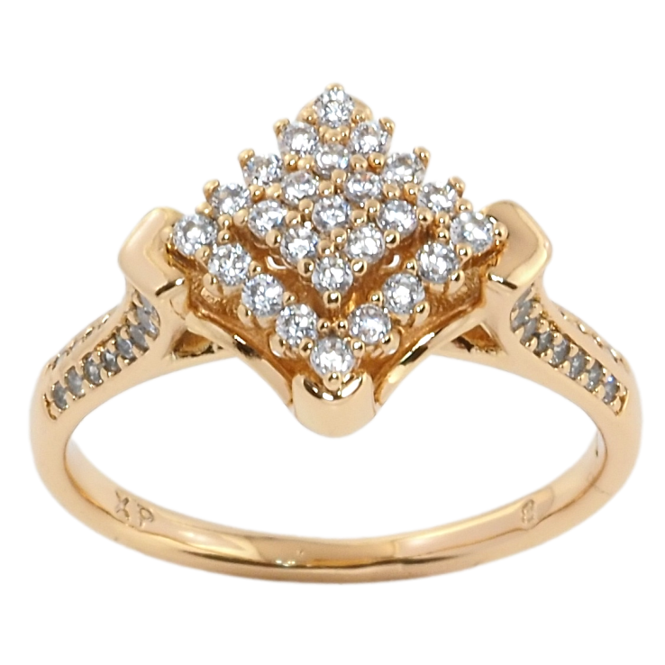 Кольцо Xuping Позолота 18K Ромб инкрустация цирконием фото №17 Кольцо Xuping Позолота 18K Ромб инкрустация цирконием фото №17