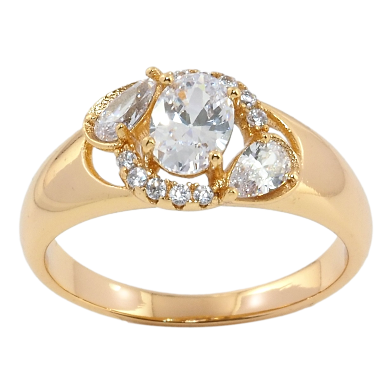 Кольцо Xuping Позолота 18K Россыпь кристаллов фото №2 Кольцо Xuping Позолота 18K Россыпь кристаллов фото №2