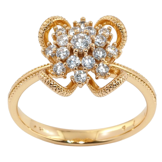 Кольцо Xuping Позолота 18K Декоративный цветок с цирконием фото №1 Кольцо Xuping Позолота 18K Декоративный цветок с цирконием фото №1