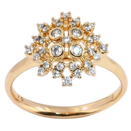 Кольцо Xuping Позолота 18K Инкрустация цирконием фото №1