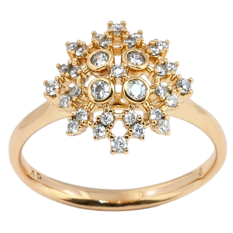 Кольцо Xuping Позолота 18K Инкрустация цирконием фото №1 Кольцо Xuping Позолота 18K Инкрустация цирконием фото №1