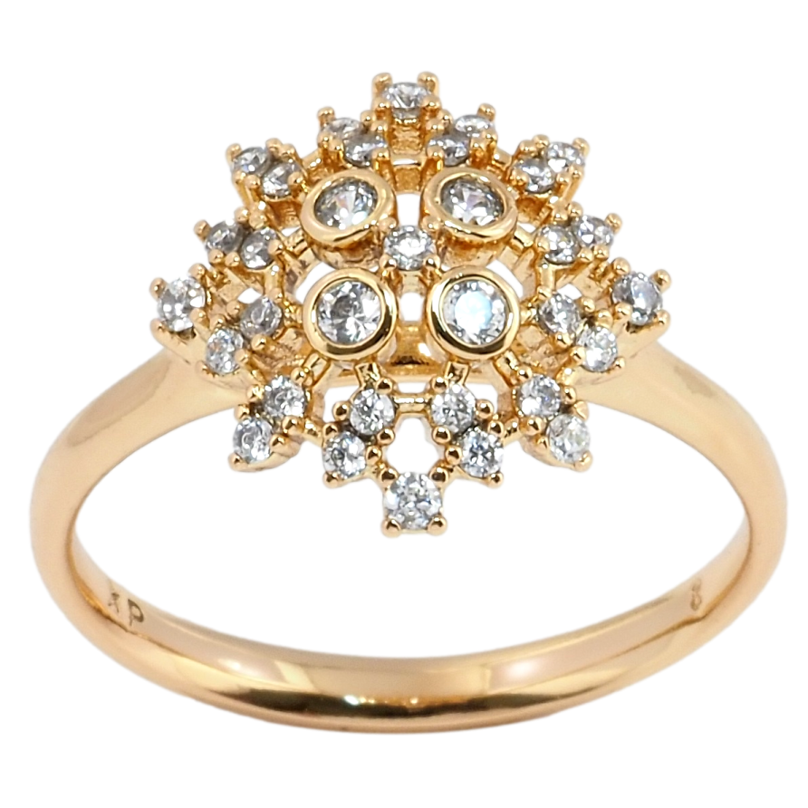 Каблучка Xuping Позолота 18K Інкрустація цирконієм фото №1 Каблучка Xuping Позолота 18K Інкрустація цирконієм фото №1