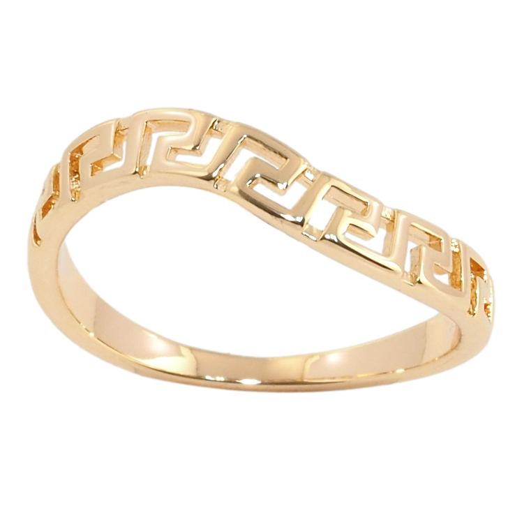 Кольцо Xuping Позолота 18K Волнистая меандровая линия фото №13 Кольцо Xuping Позолота 18K Волнистая меандровая линия фото №13