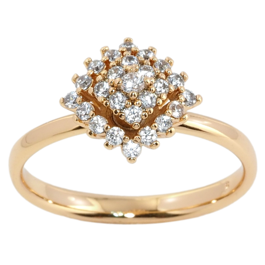 Кольцо Xuping Позолота 18K Инкрустация цирконием фото №1