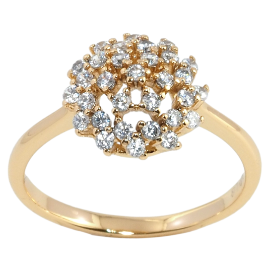 Кольцо Xuping Позолота 18K Инкрустация цирконием фото №1