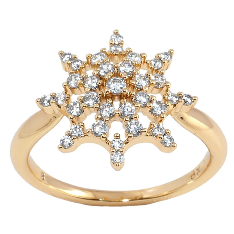 Кольцо Xuping Позолота 18K Звезда с цирконием фото №1 Кольцо Xuping Позолота 18K Звезда с цирконием фото №1
